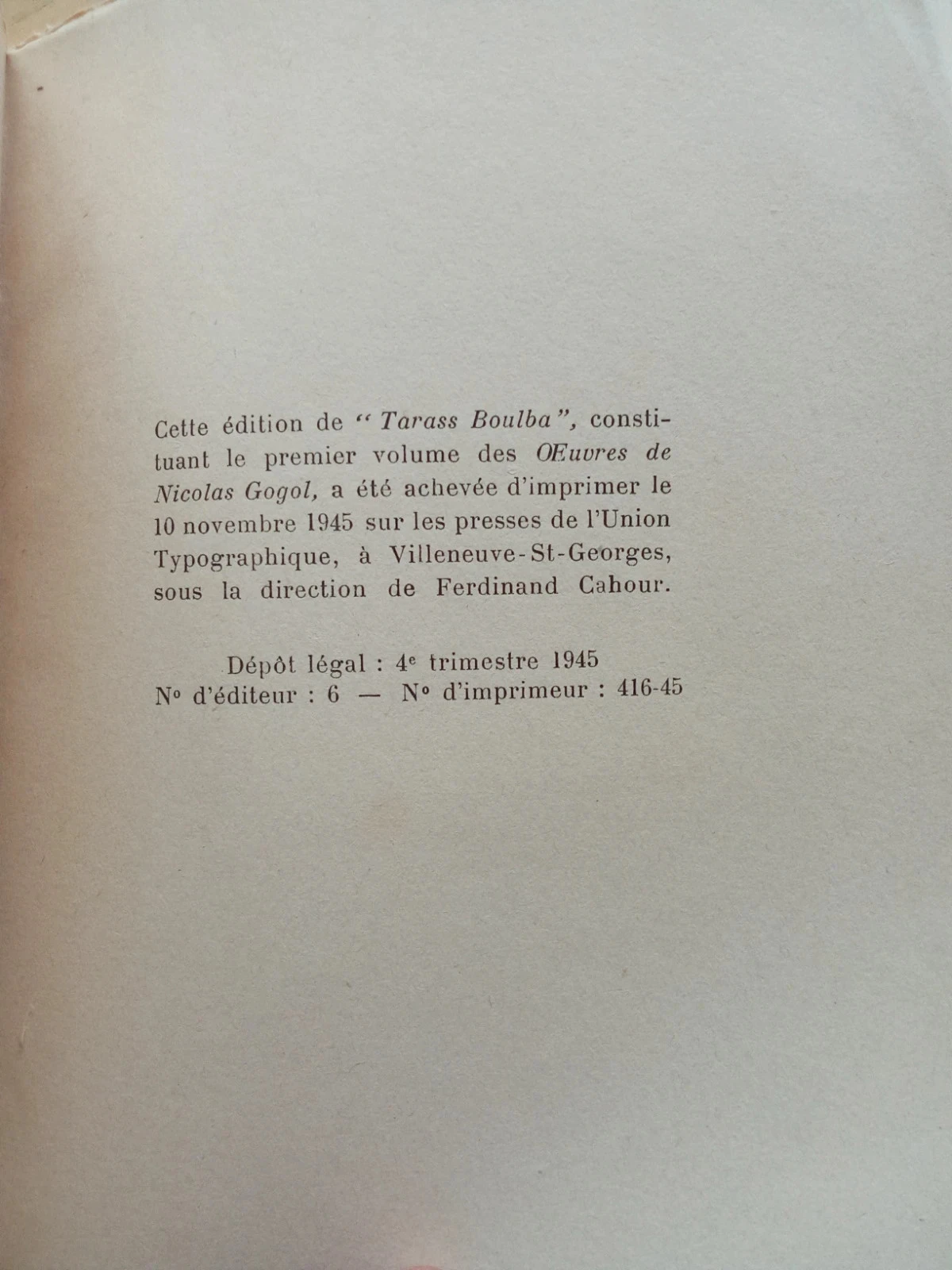 EO Tarass Boulba, de Nicolas Gogol – photo 3